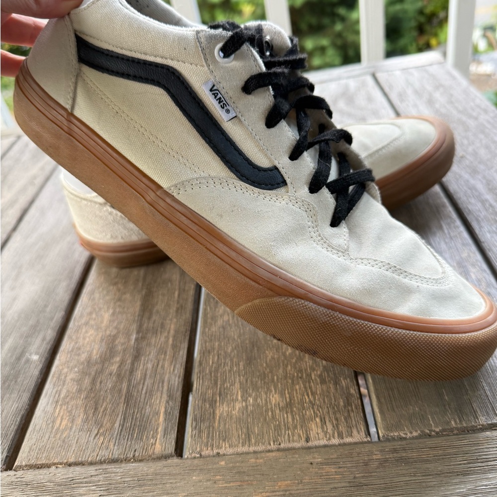 Vans Cream and Black Sneakers Minimalist Design